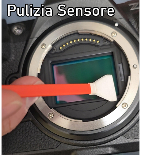 Pulizia del sensore