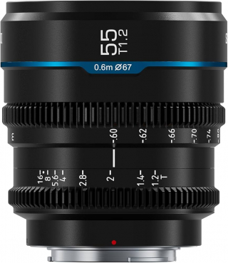 Sirui ob. 55mm T1.2 S35 APS-C Nightwalker Manual Focus Cine Lens (E-Mount Black)