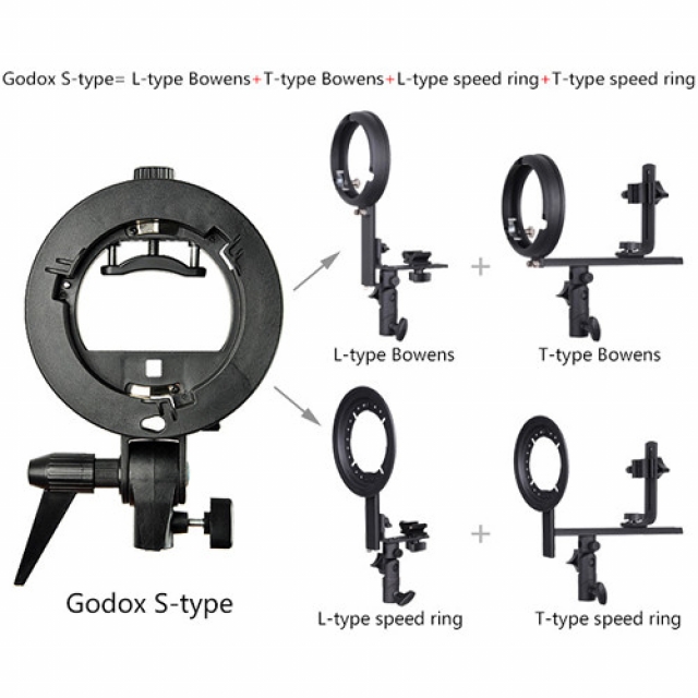 Godox Godox  Staffa S type - Staffa SPIGOT per Flash Speedlite. Accessori Bowens.