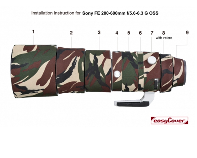 Easycover Easycover - Lens Oaks for Sony FE 200-600 F5.6-6.3 G OSS Green Camouflage