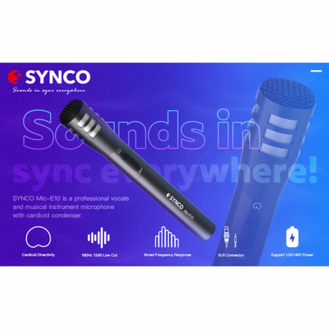 Synco SYNCO E10 MICROFONO A GELATO CARDIOIDE PER LIVE PERFORMANCET