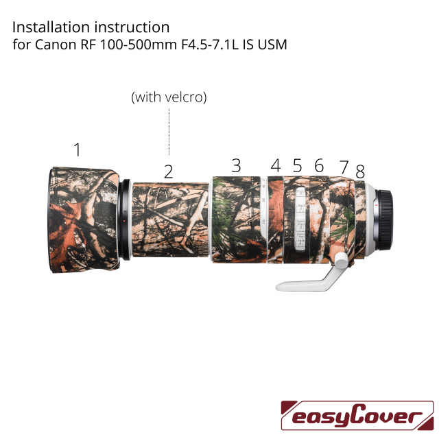 Easycover EasyCover Lens Oak Canon RF 100-500mm F4.5-7.1L IS USM Brown Camouflage