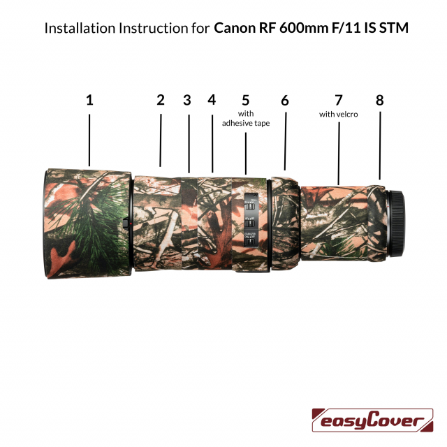 Easycover EasyCover Lens Oak for Canon RF 600mm F11 IS STM Forest Camouflage