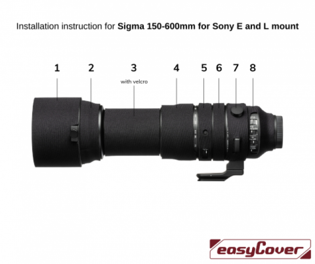 Easycover Easycover - Lens Oak Sigma 150-600 F5-6.3 DG DN OS Sports (Sony E /  L-Mount) Black