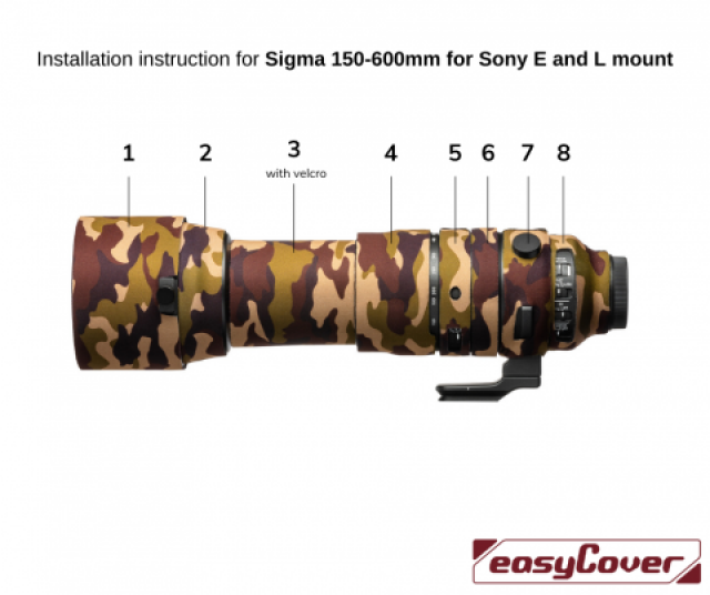 Easycover Easycover - Lens Oak Sigma 150-600 F5-6.3 DG DN OS Sports (Sony E /  L-Mount) Brown camouflage