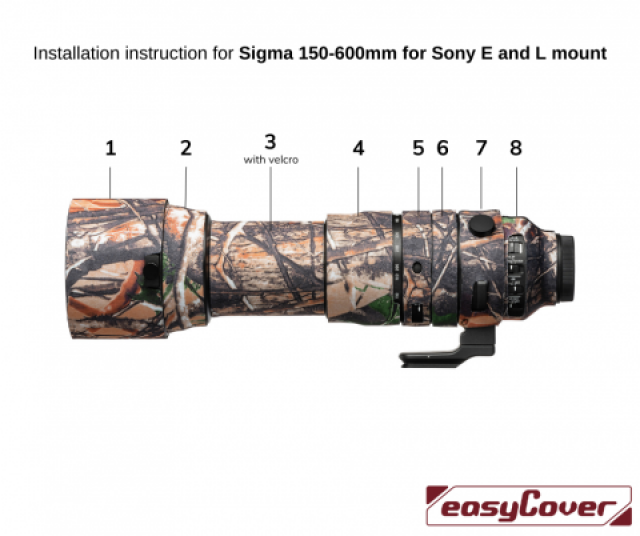 Easycover Easycover - Lens Oak Sigma 150-600 F5-6.3 DG DN OS Sports (Sony E /  L-Mount) Forest camouflage