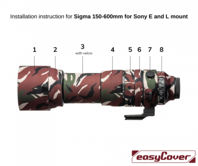 Easycover Easycover - Lens Oak Sigma 150-600 F5-6.3 DG DN OS Sports (Sony E /  L-Mount) Green camouflage