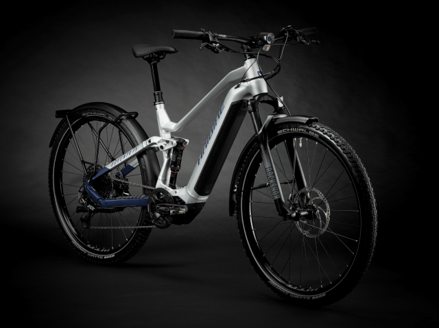 Haibike Haibike ADVENTR FS 9 - i720Wh 12-G NX Silver dark Blue, 140/140, 29, Taglia MEDIUM / RH46