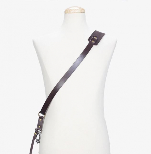 Bronkey Bronkey Tokyo #602 - Brown sling leather camera strap Large