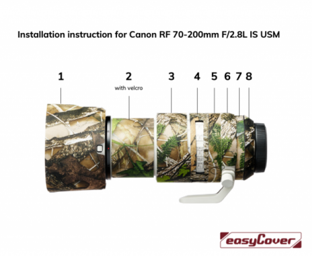 Easycover EasyCover Lens Oak for Canon RF 70-200mm F2.8L IS USM Brown Camouflage