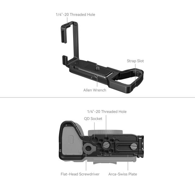 Smallrig SmallRig L-Bracket for Sony Alpha 7R
V / Alpha 7 IV / Alpha 7S III / Alpha 1 / Alpha 7R IV / Alpha 9 II 3660