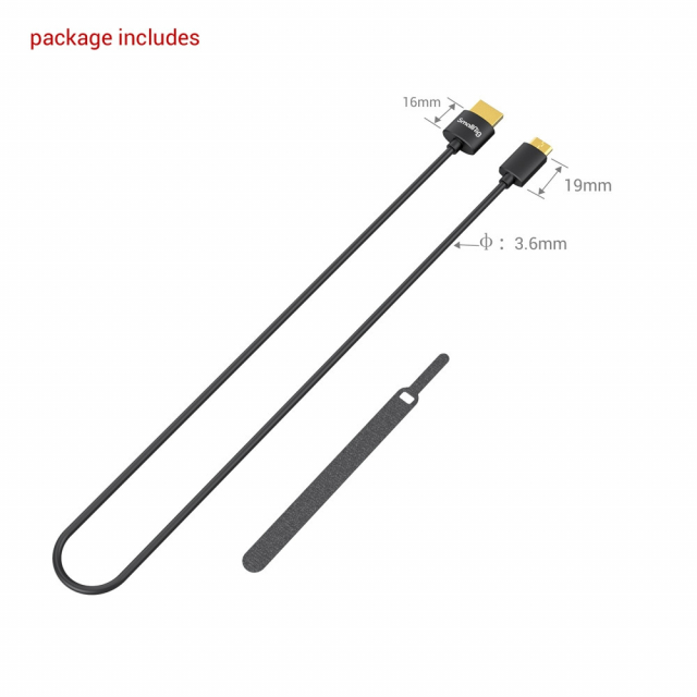 Smallrig SmallRig Ultra Slim 4K Data Cable (C
to A) 55cm 3041