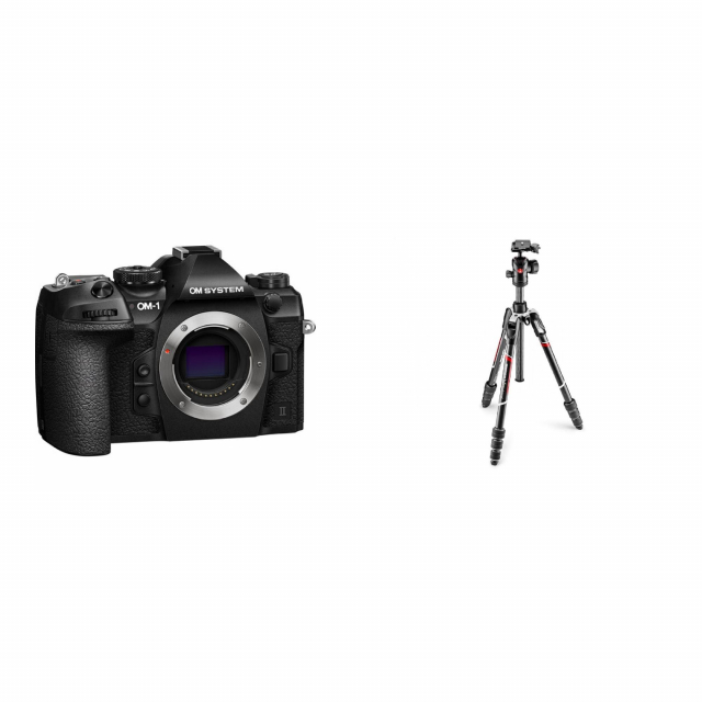 Om system olympus  + Manfrotto MKBFRTC4-BH Befree Advanced Twist en carbonio