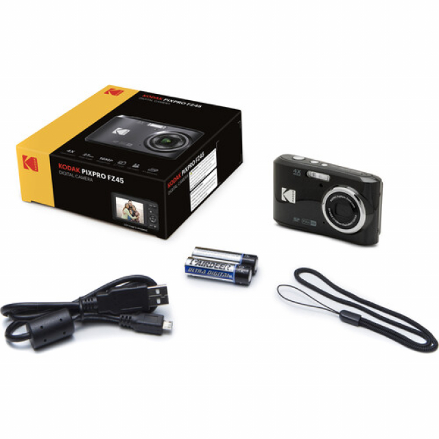 Kodak Kodak FZ45BK Nero Compact - CMOS 16MP - Zoom 4 28mm - AA Battery - Screen 2,7