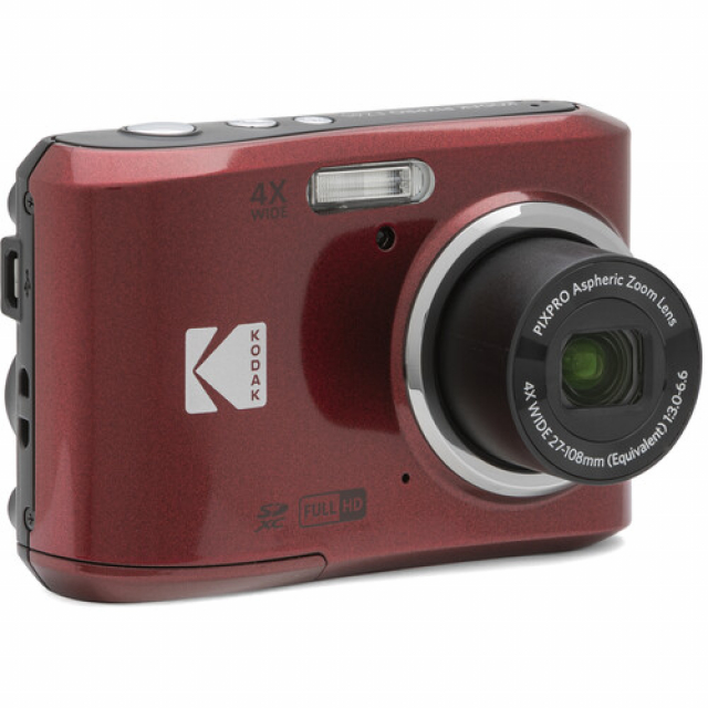 Kodak Kodak FZ45RD Rosso Compact - CMOS 16MP - Zoom 4 28mm - AA Battery - Screen 2,7