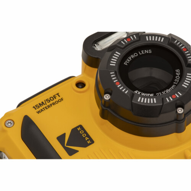 Kodak Kodak WPZ2 Yellow Waterproof 15m - CMOS 16MP - Zoom 4 27mm - LI-ON Battery - Screen 2,7