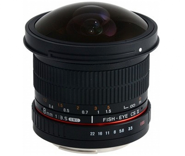 Samyang Samyang ob. 8MM 3,5  UMC Fish-Eye CS II x Canon - Noleggio -