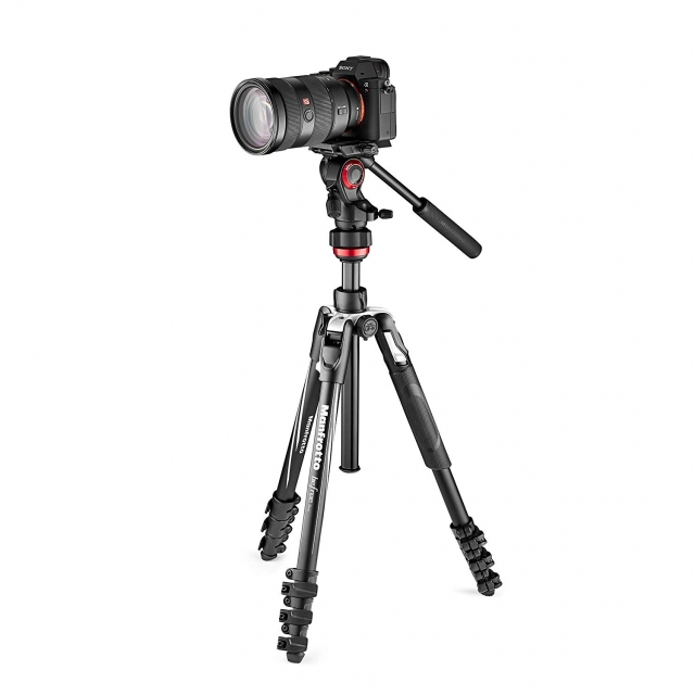 Manfrotto Manfrotto MVKBFRL-LIVE Kit Befree Live Levier avec Tête Fluide MVH400AH en Aluminium