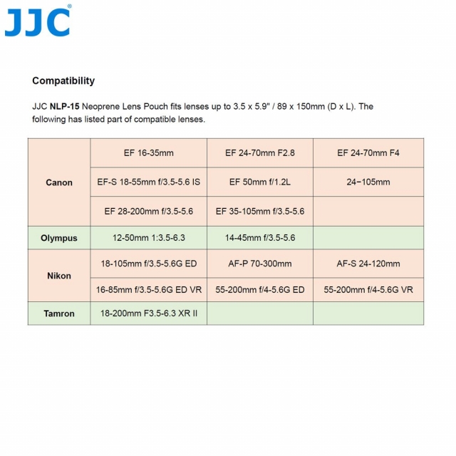 Jjc JJC - Lens Bag M neoprene