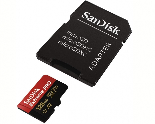 Sandisk Sandisk Micro SD Extreme Pro  Mobile  128 GB XC + adatt. SD(A2,V30, U3,UHS I,C10 170/90 mb/s/l)