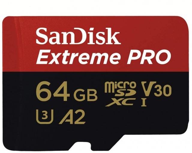 Sandisk Sandisk Micro SD Extreme Pro  Mobile   64 GB XC + adatt. SD(A2,V30, U3,UHS I,C10 170/90 mb/s/l)