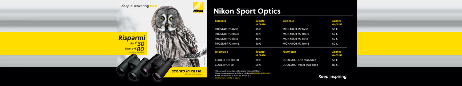 Nikon Winter Promotion | Binocoli | fino al 13/01/25